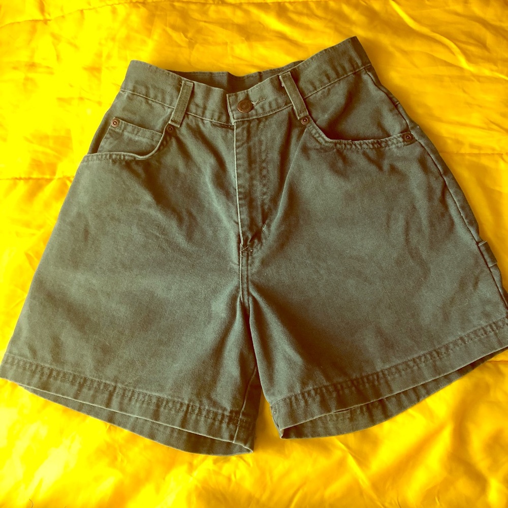 Mom jean green shorts